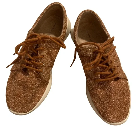 Zara Shoes Zara Copper Glitter Sneakers Poshmark